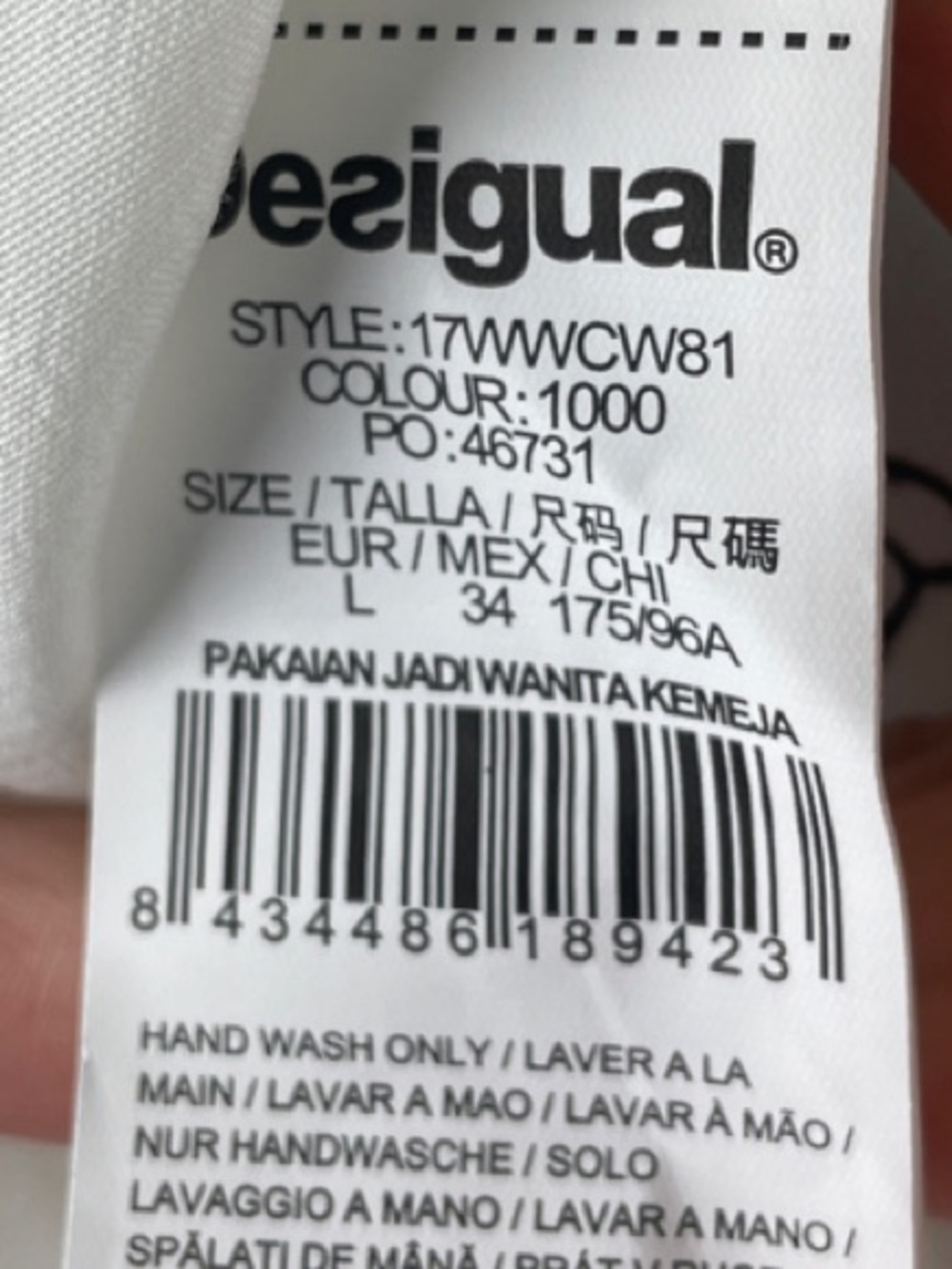 NWT Desigual Button-Up Blouse Size L - Picture 14 of 14